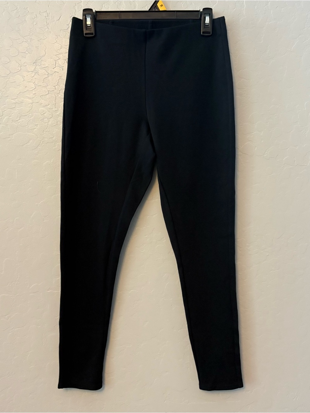 Pure Jill black ponte pull on flat front legging pants small petite NEW